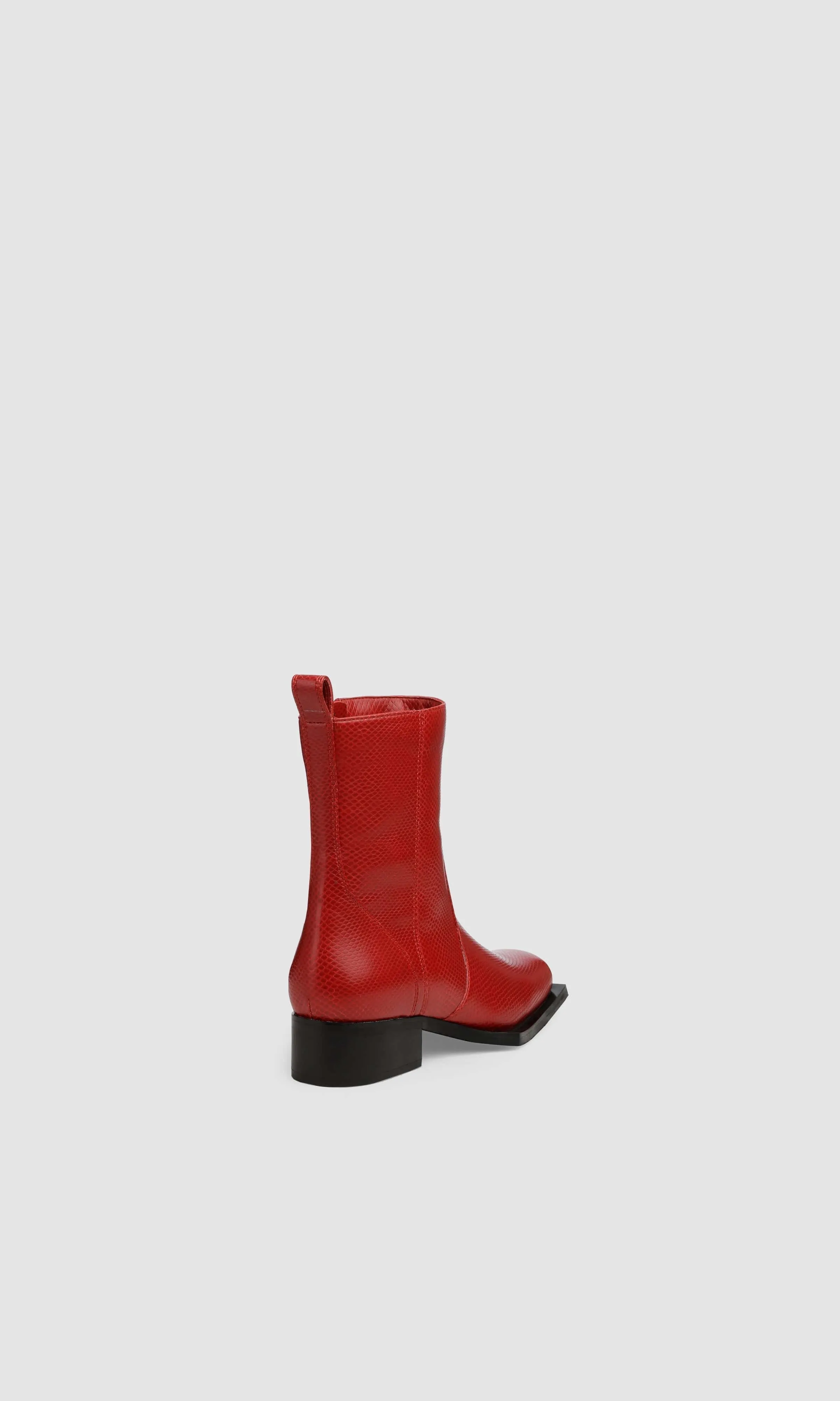 Karel Vegan Apple Leather Ankle Boots | Ruby Red