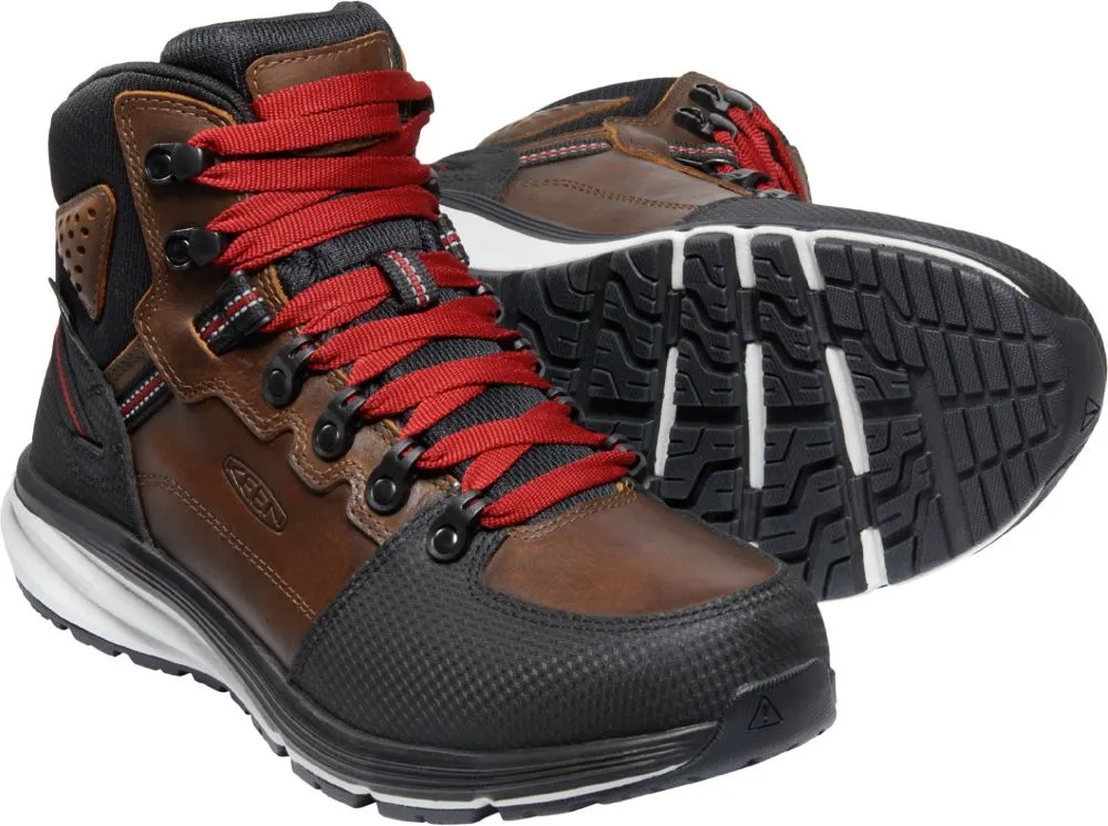 'Keen Utility' Men's Red Hook EH WP Mid Hiker Soft Toe - Tobacco / Black