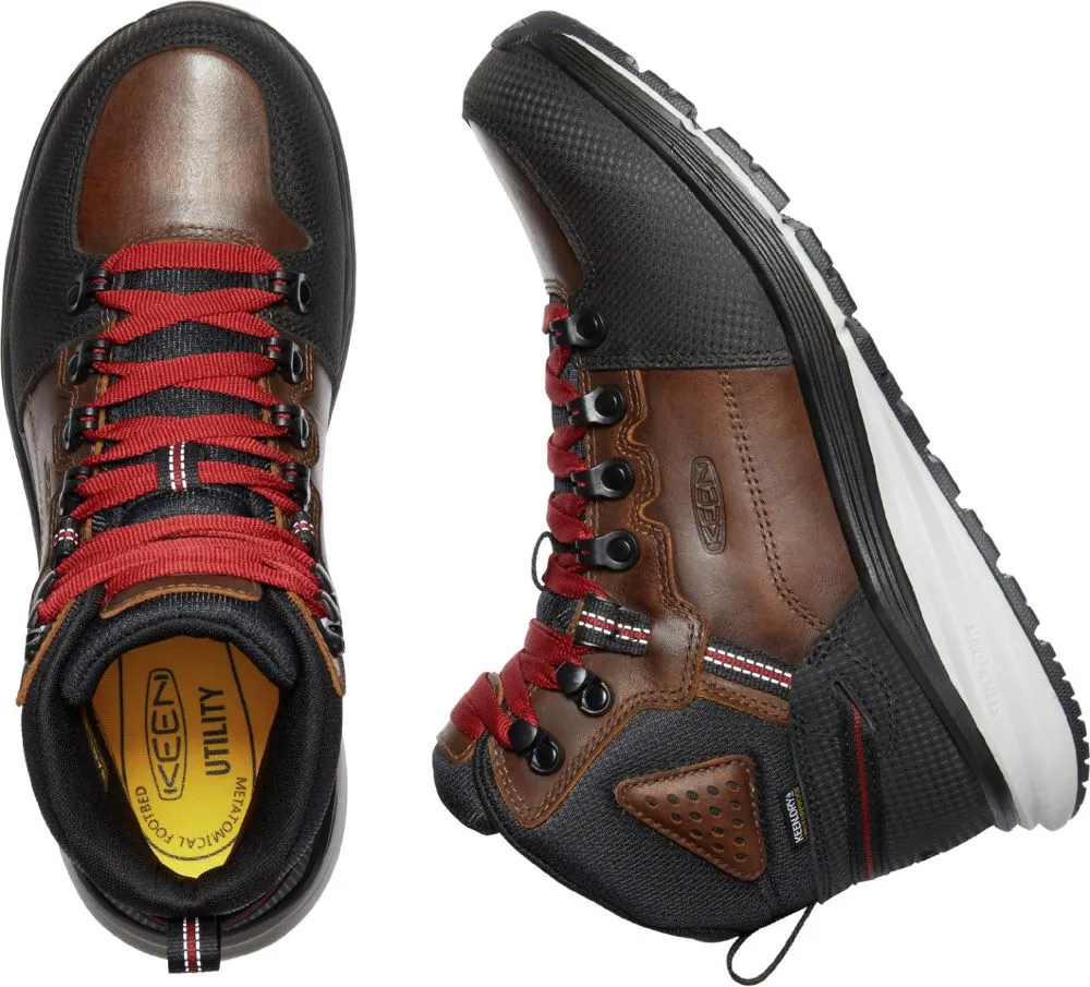 'Keen Utility' Men's Red Hook EH WP Mid Hiker Soft Toe - Tobacco / Black