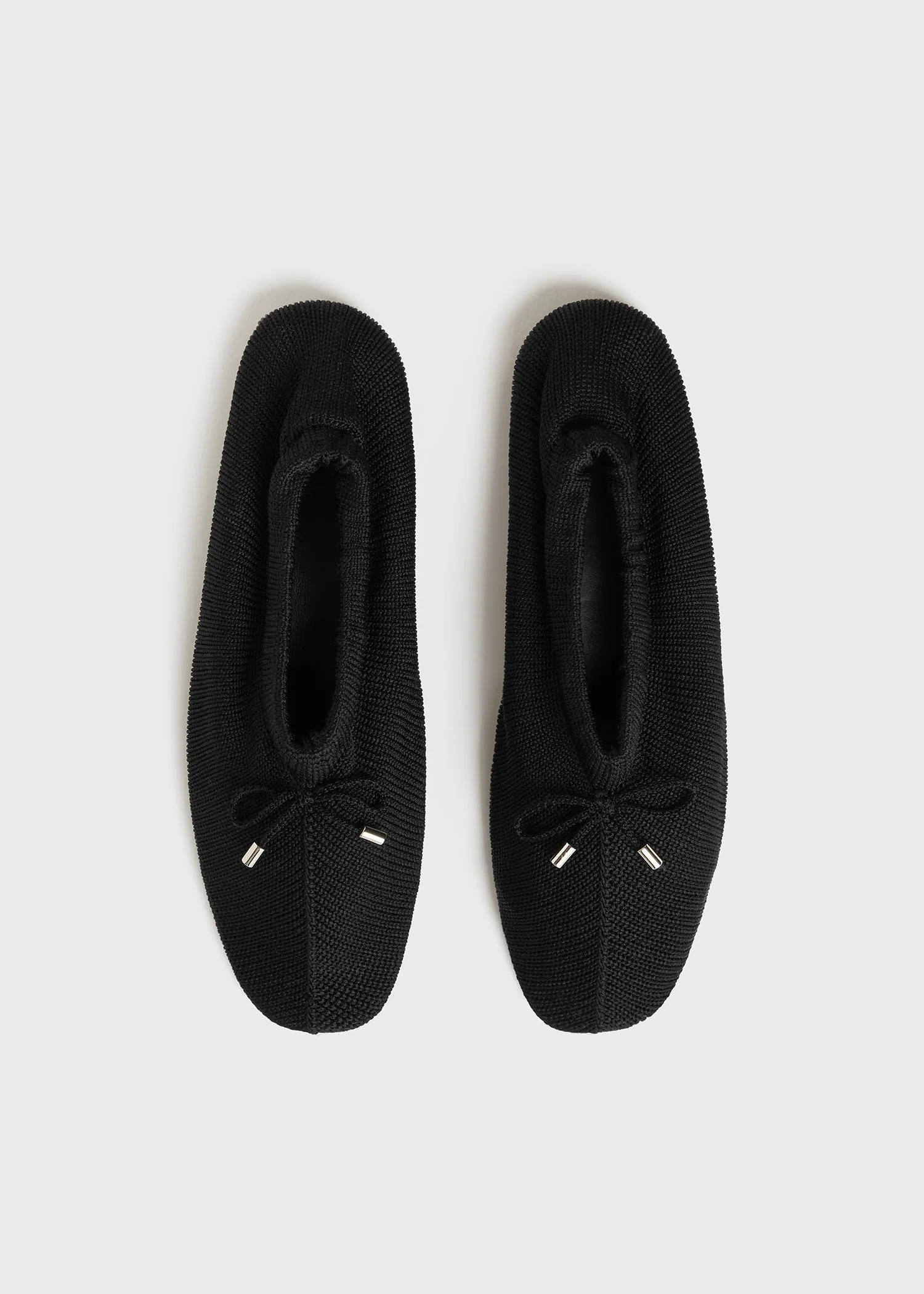 Knitted ballerinas black