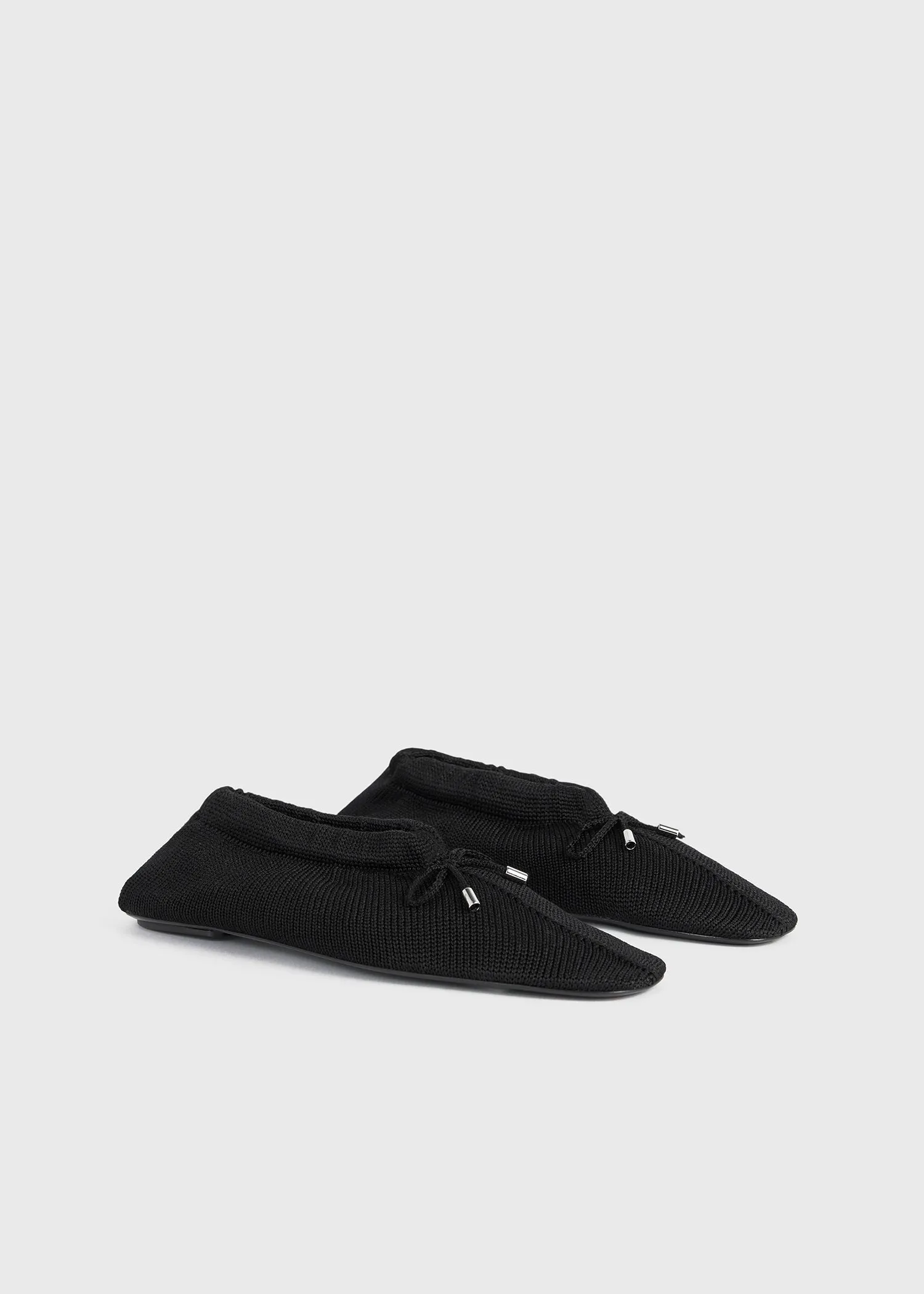 Knitted ballerinas black