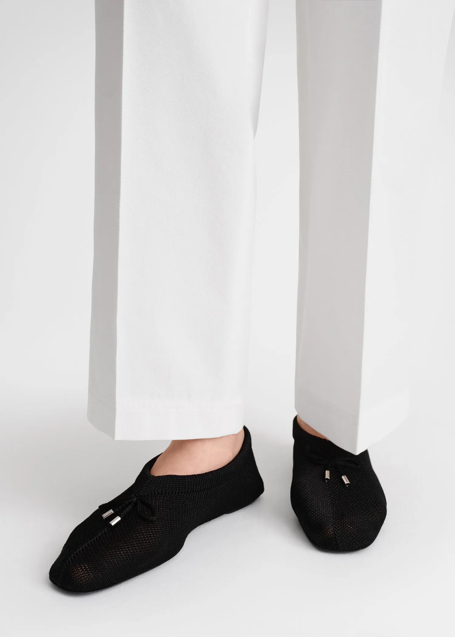 Knitted ballerinas black