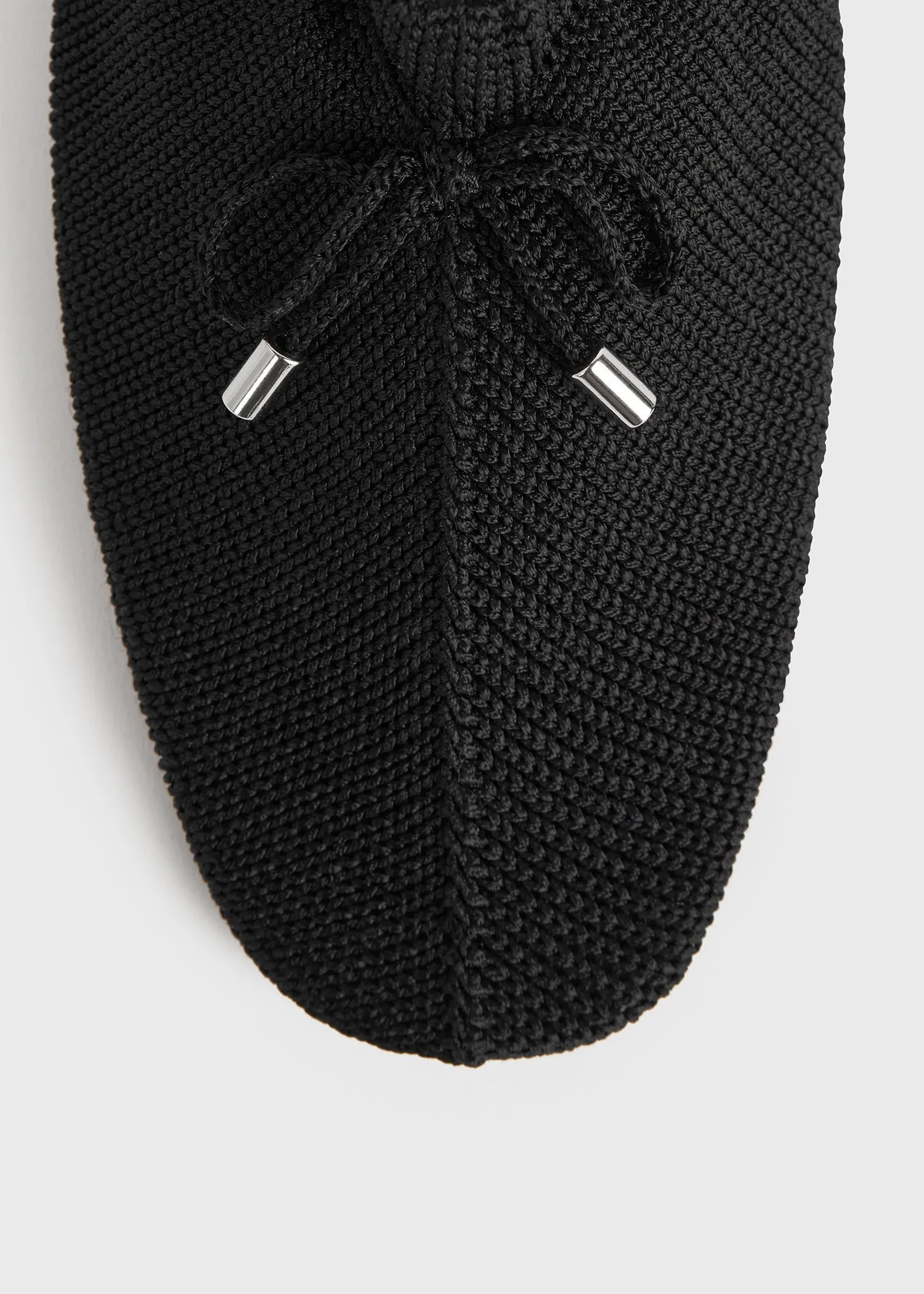 Knitted ballerinas black