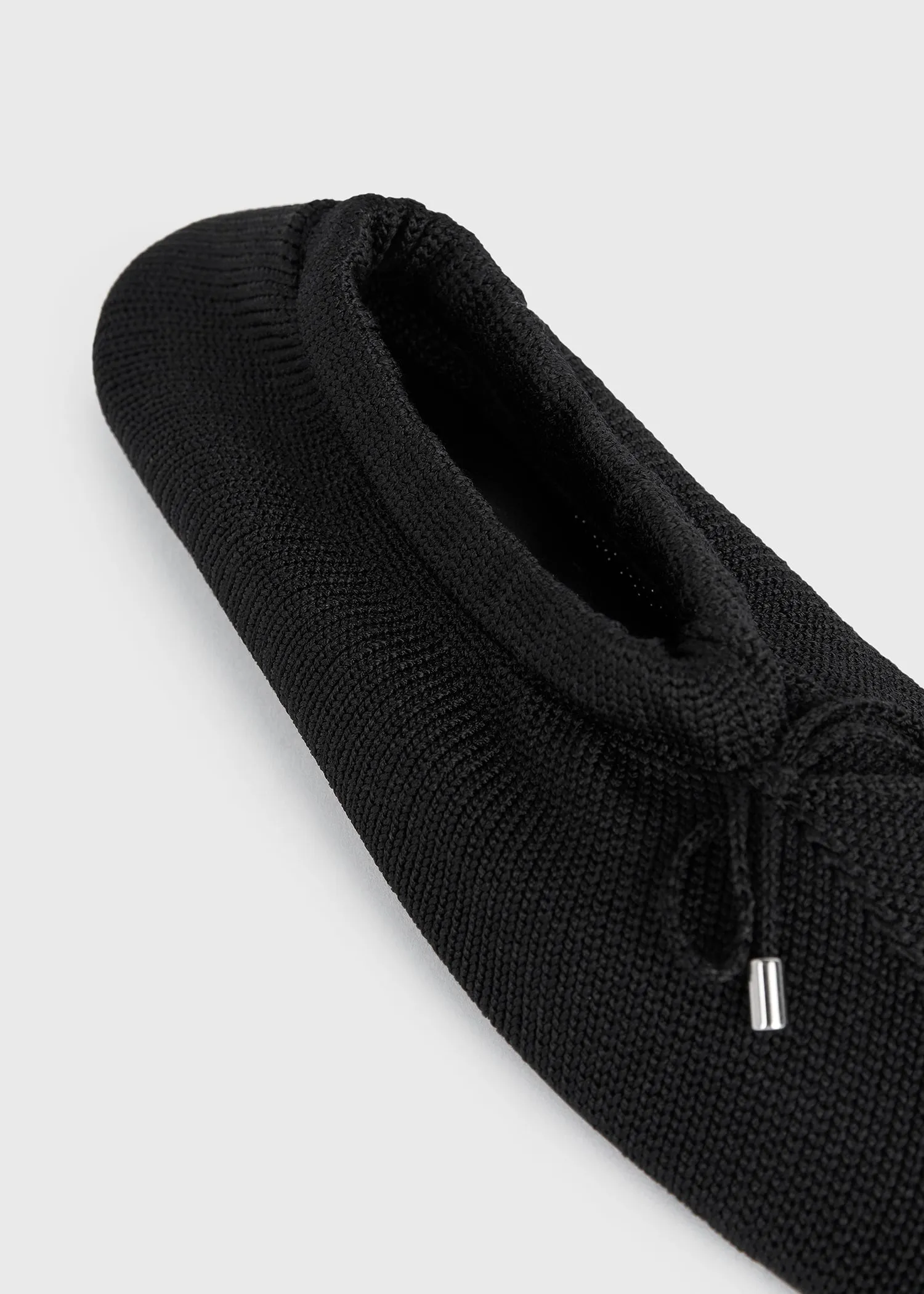 Knitted ballerinas black