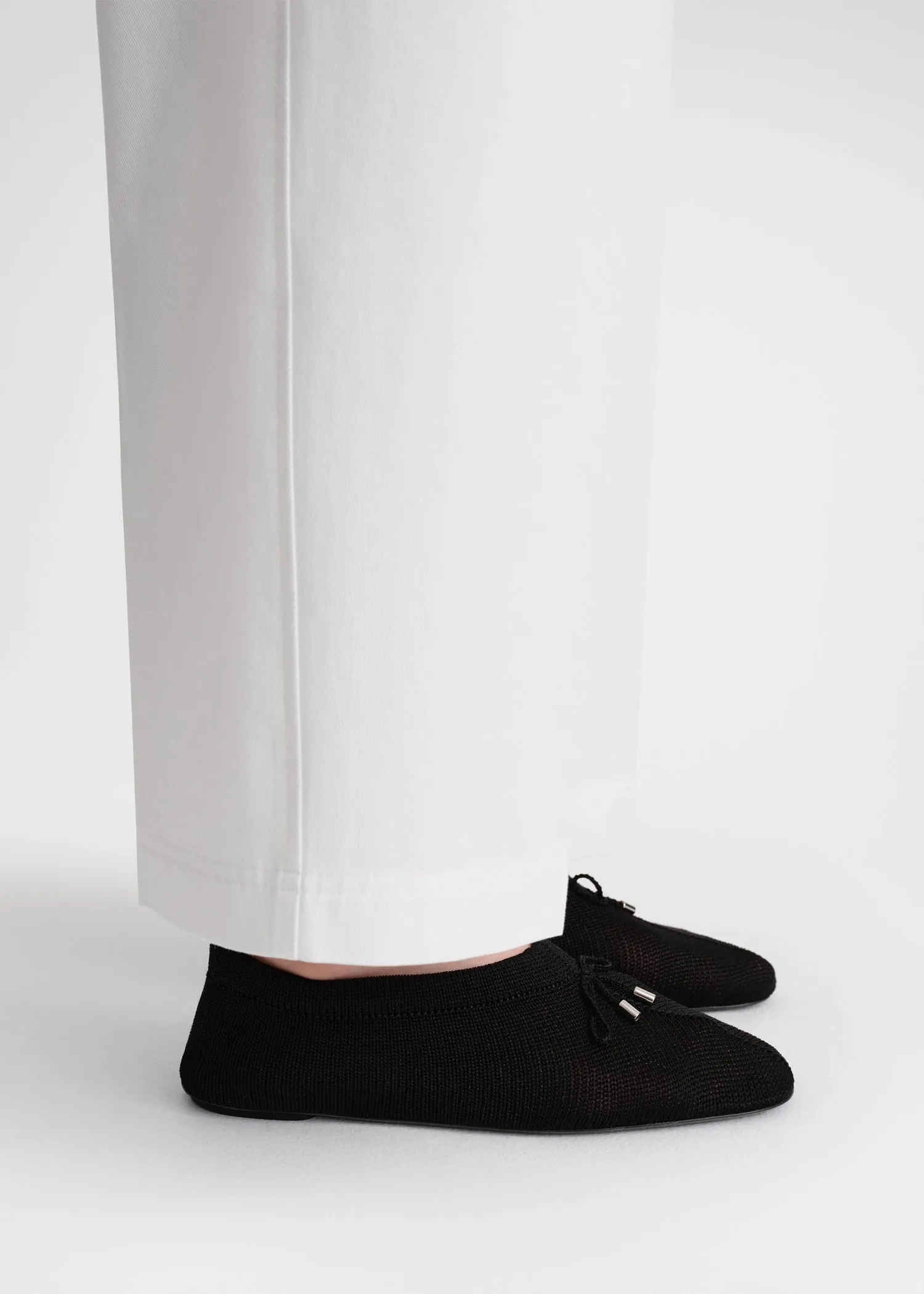 Knitted ballerinas black