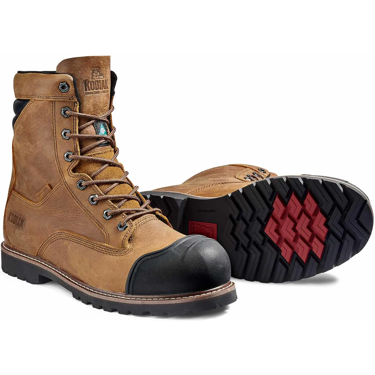 Kodiak Men's Mckinney M.U.T 8" Comp Toe WP Work Boot - Wheat - 4TEPWT
