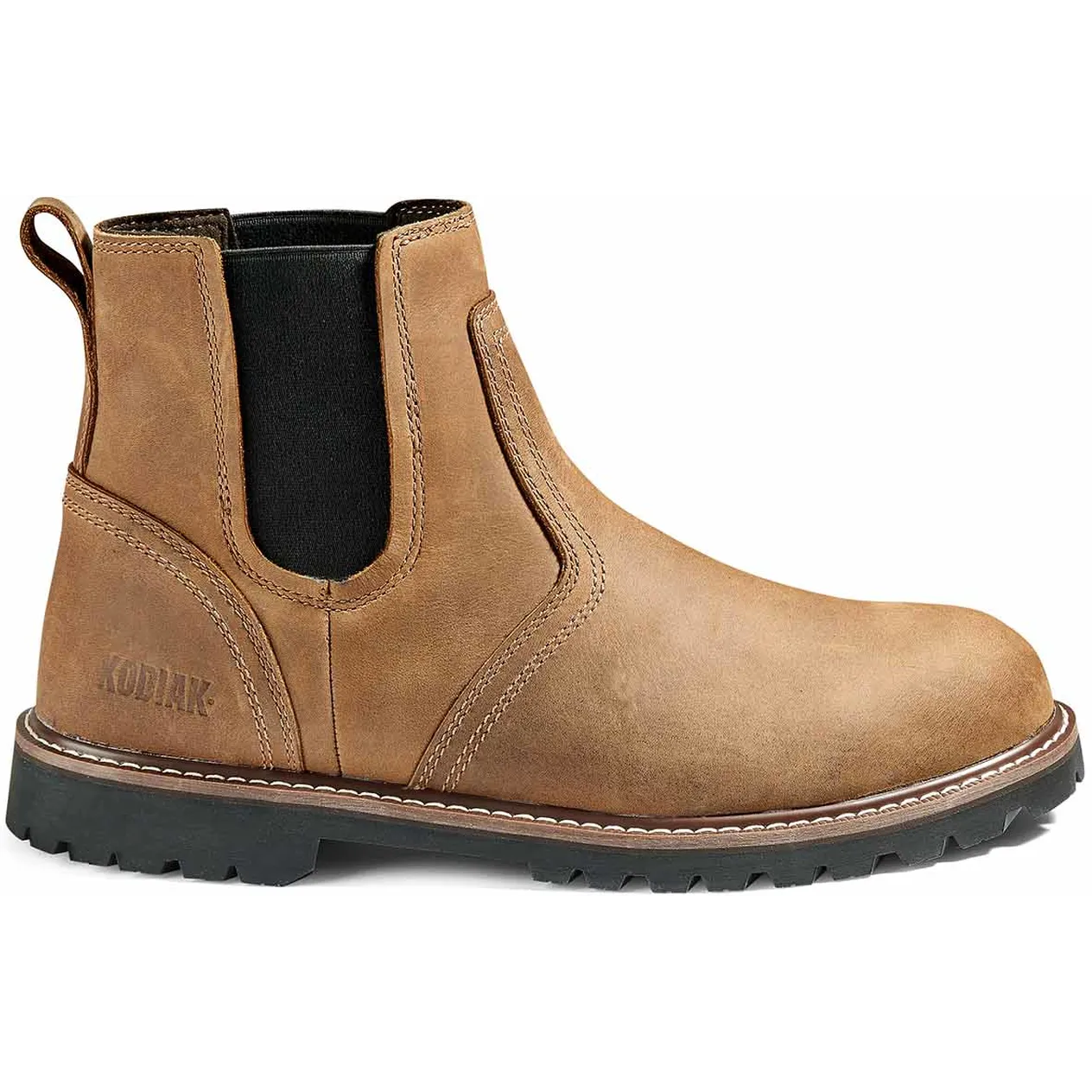 Kodiak Men's Mckinney Soft Toe Chelsea Work Boot -Brown- 4TESBN