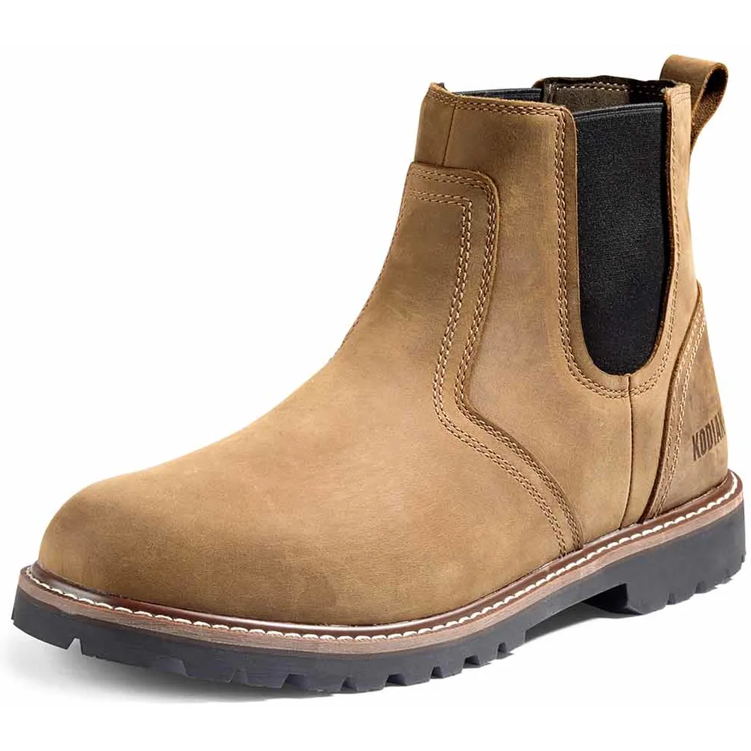 Kodiak Men's Mckinney Soft Toe Chelsea Work Boot -Brown- 4TESBN