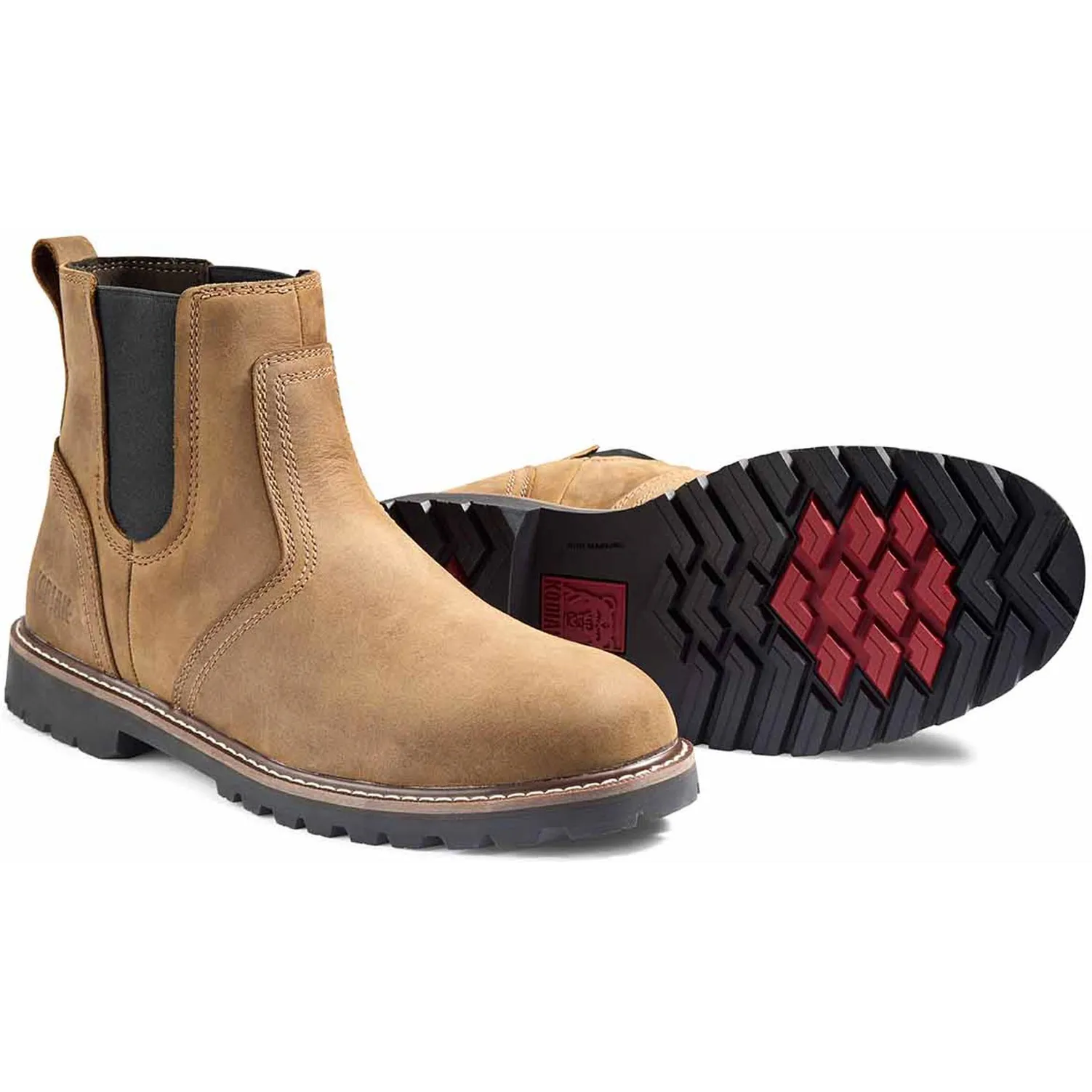 Kodiak Men's Mckinney Soft Toe Chelsea Work Boot -Brown- 4TESBN