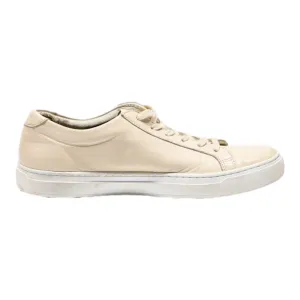 LACOSTE Low Top Trainers Beige Leather Womens UK 7