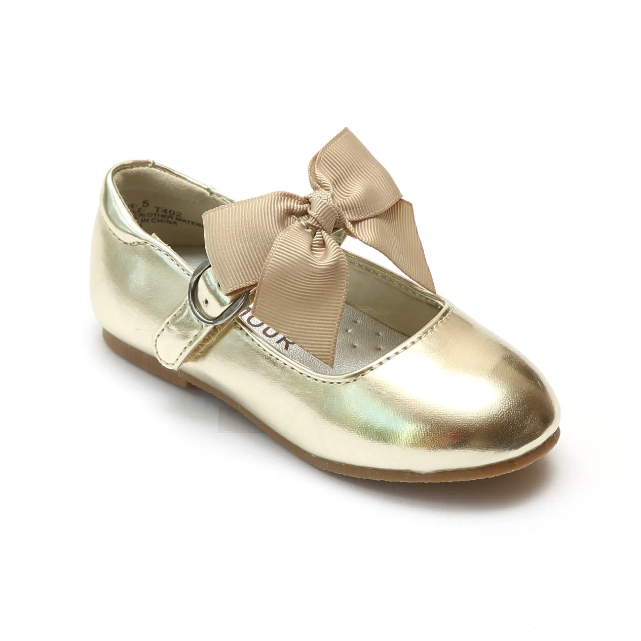 L'Amour Girls Grosgrain Bow Flat