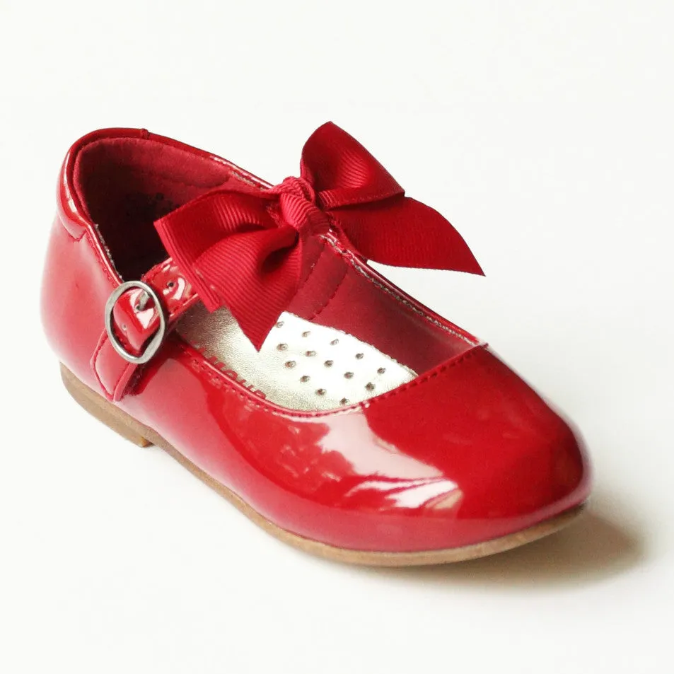 L'Amour Girls Grosgrain Bow Flat