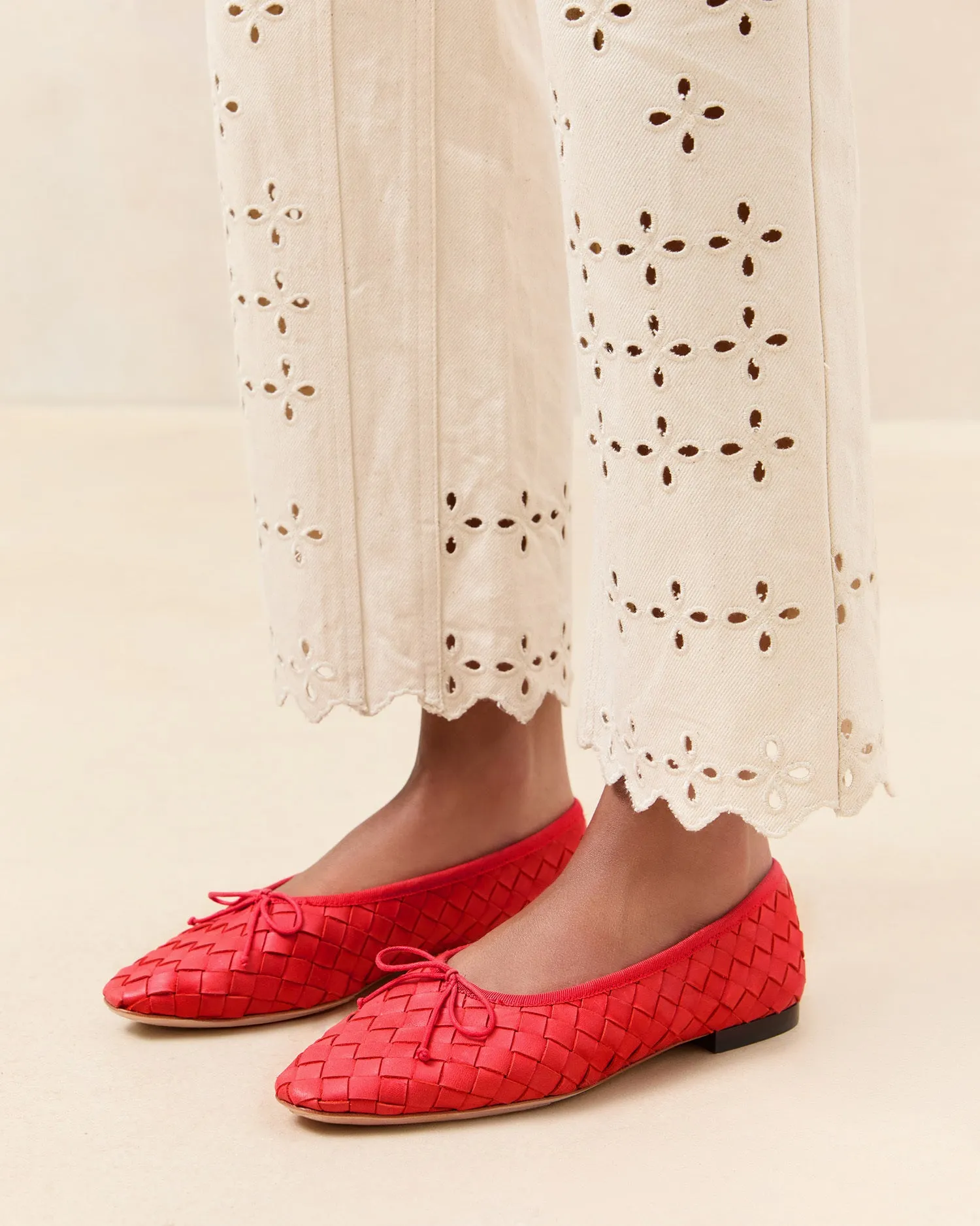 Landry Red Woven Ballet Flat