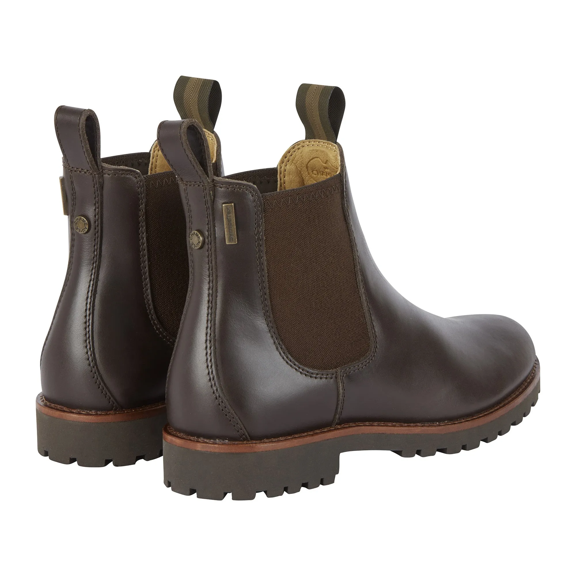 Le Chameau Ladies Chelsea Aventure Cuir Boot - Marron Fonce