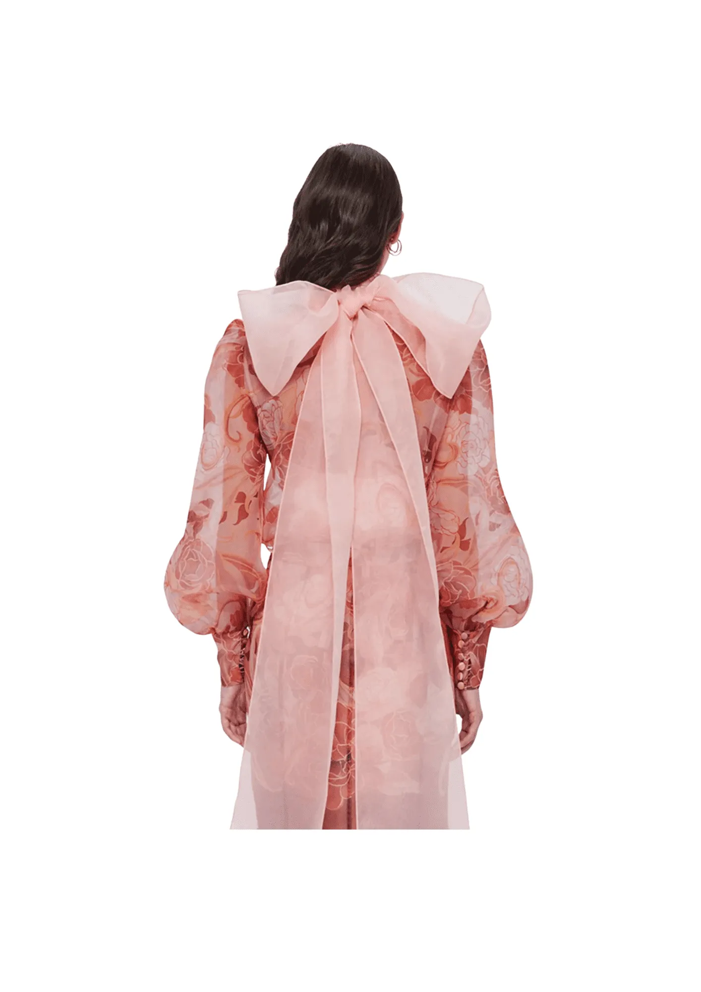 LEO LIN - Liliana Silk Organza Bow Tie Blouse