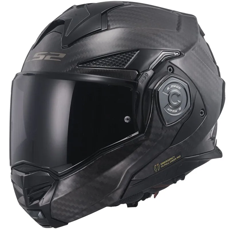 Ls2 Ff901 Advant X Solid Modular Helmet Carbon With Ls2-4x Ucs-06