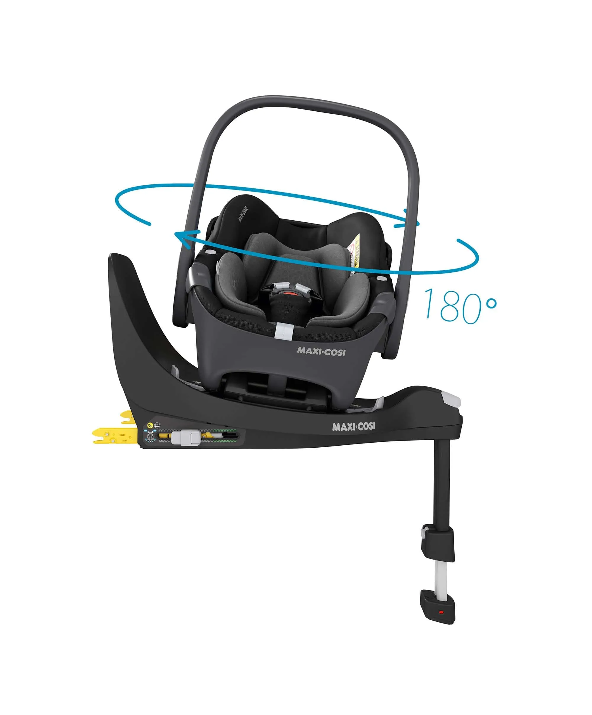 Maxi Cosi Fame Complete Pushchair Bundle with Pebble 360 Car Seat & Base – Truffle with Brown Wheels