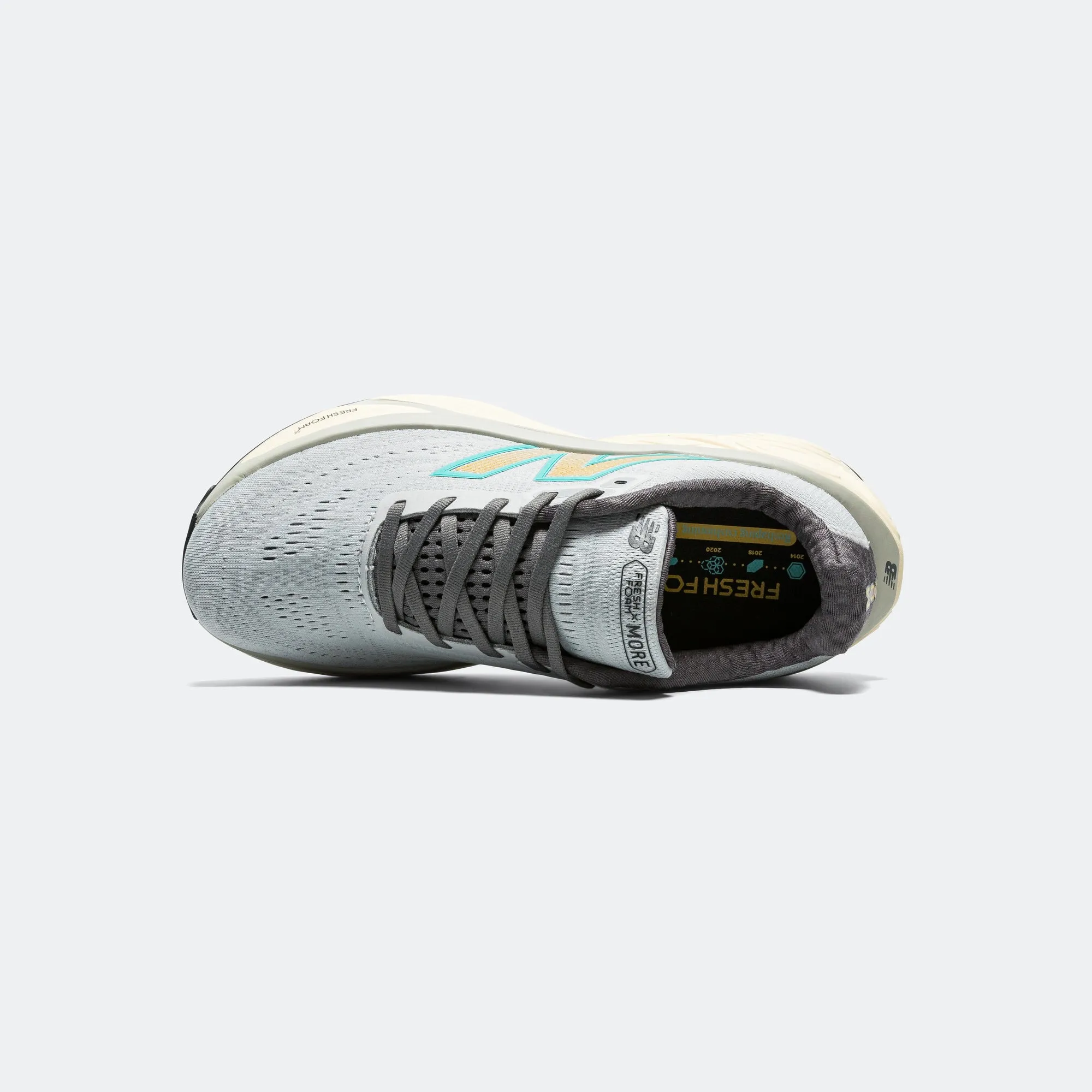 Mens Fresh Foam X More v5 - Brighton Grey/Cyber Jade