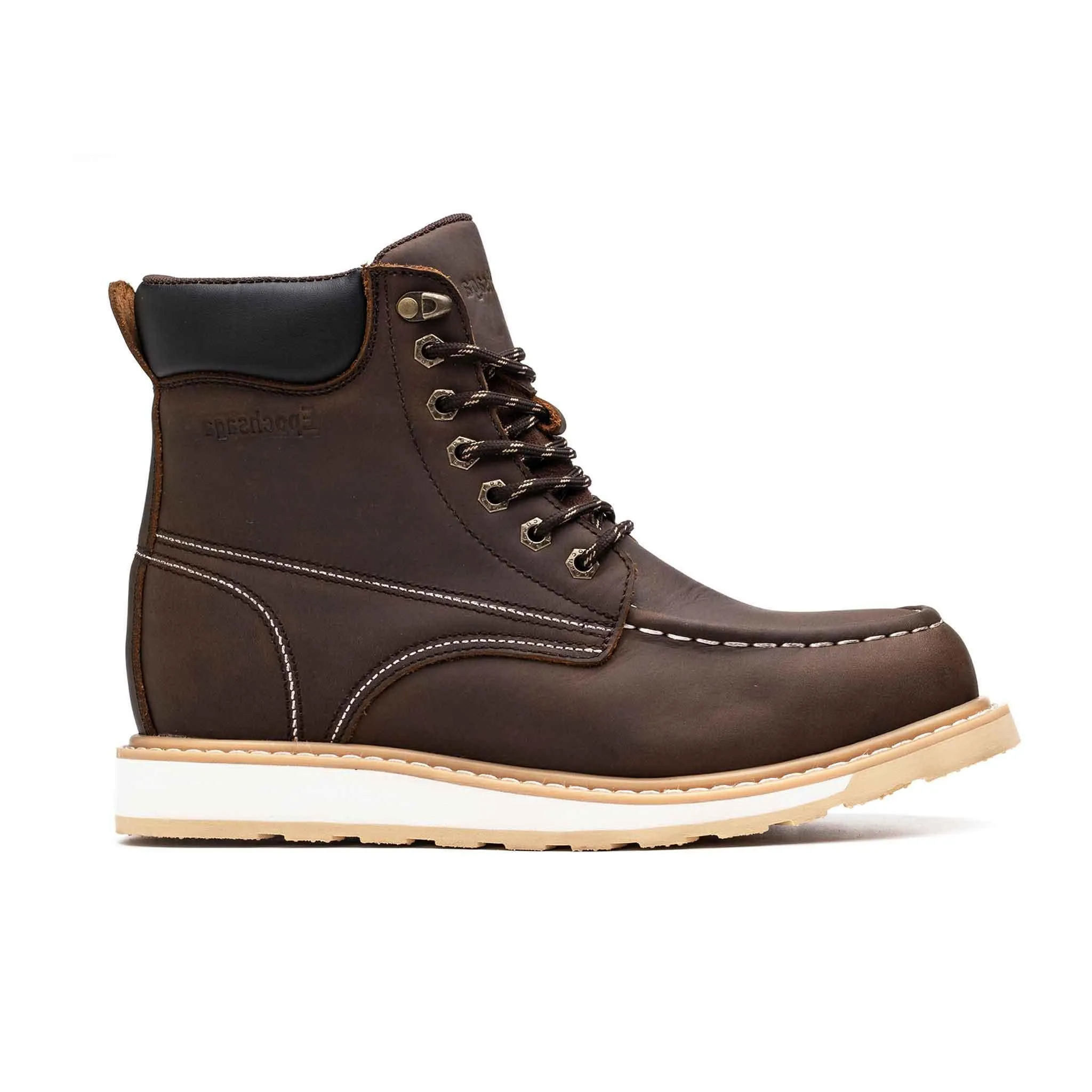 Men's Steel Toe Waterproof Work Boots - Rubber Sole | H004