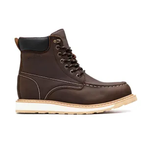 Men's Steel Toe Waterproof Work Boots - Rubber Sole | H004