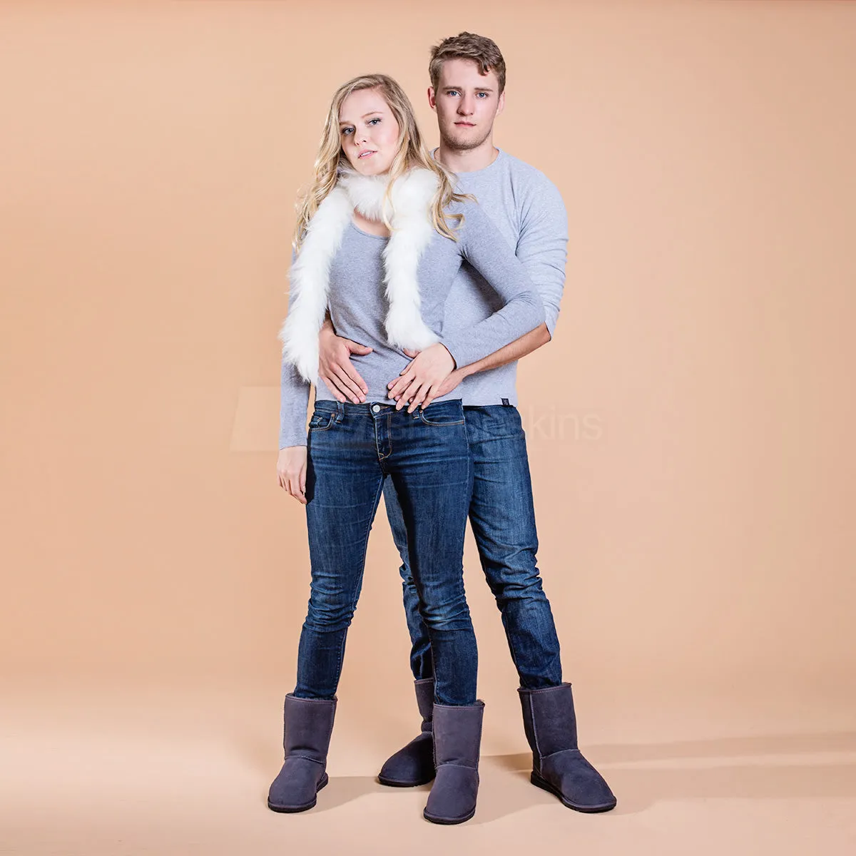 Mid Calf Sheepskin Boots: Classic EVA