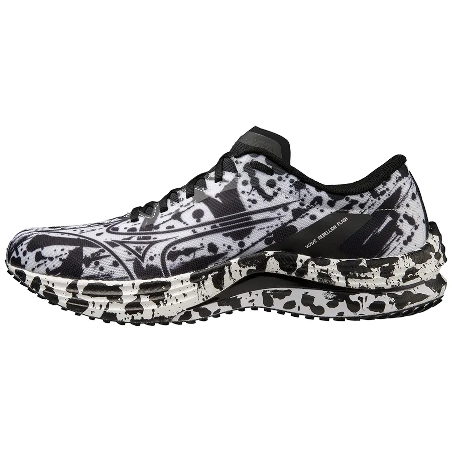 Mizuno Unisex's Wave Rebellion Flash - White/Black