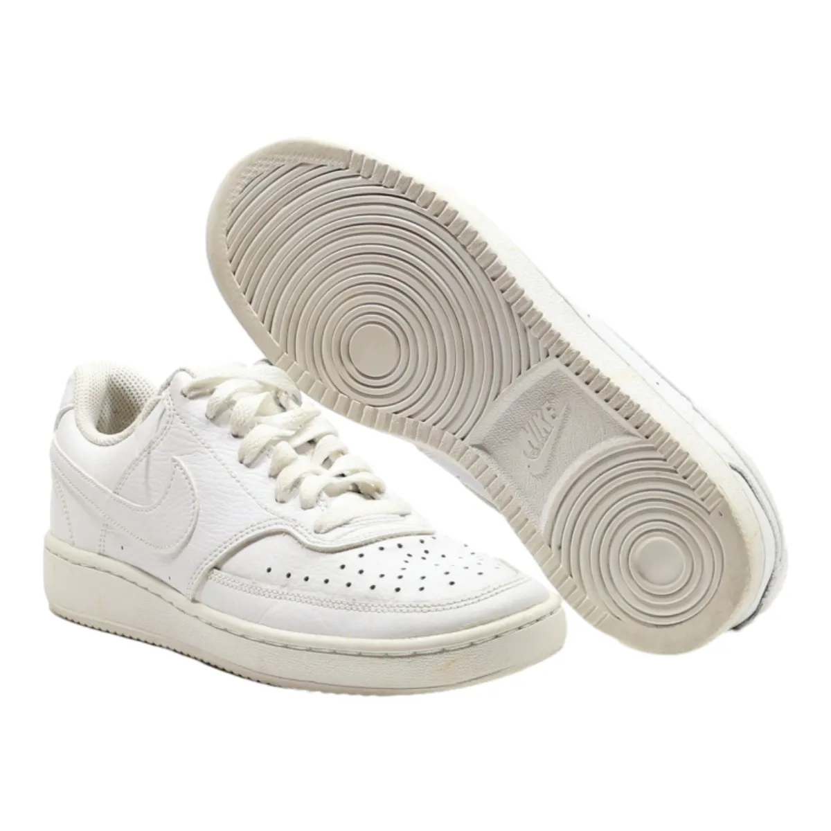 NIKE Court Vision 2019 Sneaker Trainers White Leather Womens UK 5