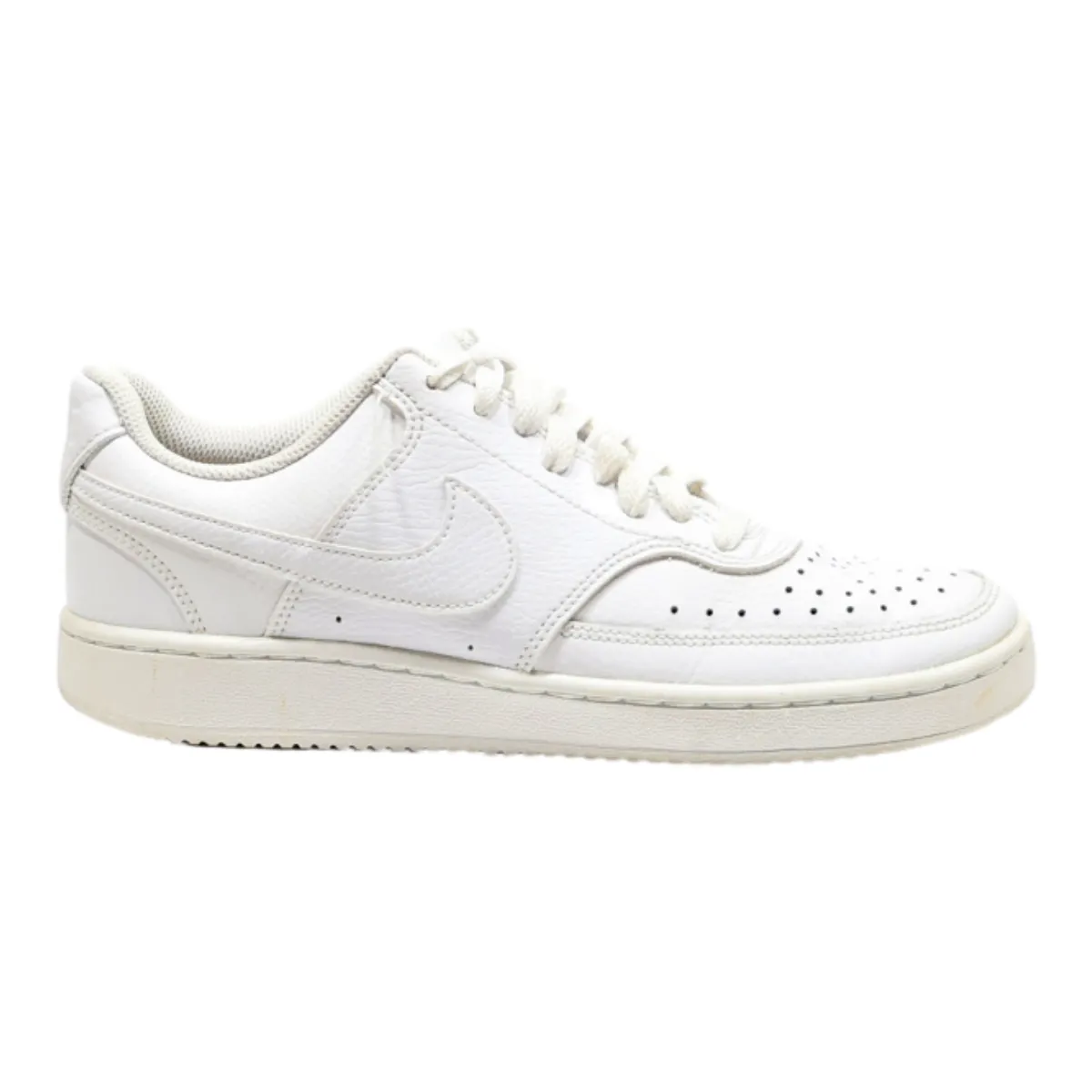 NIKE Court Vision 2019 Sneaker Trainers White Leather Womens UK 5