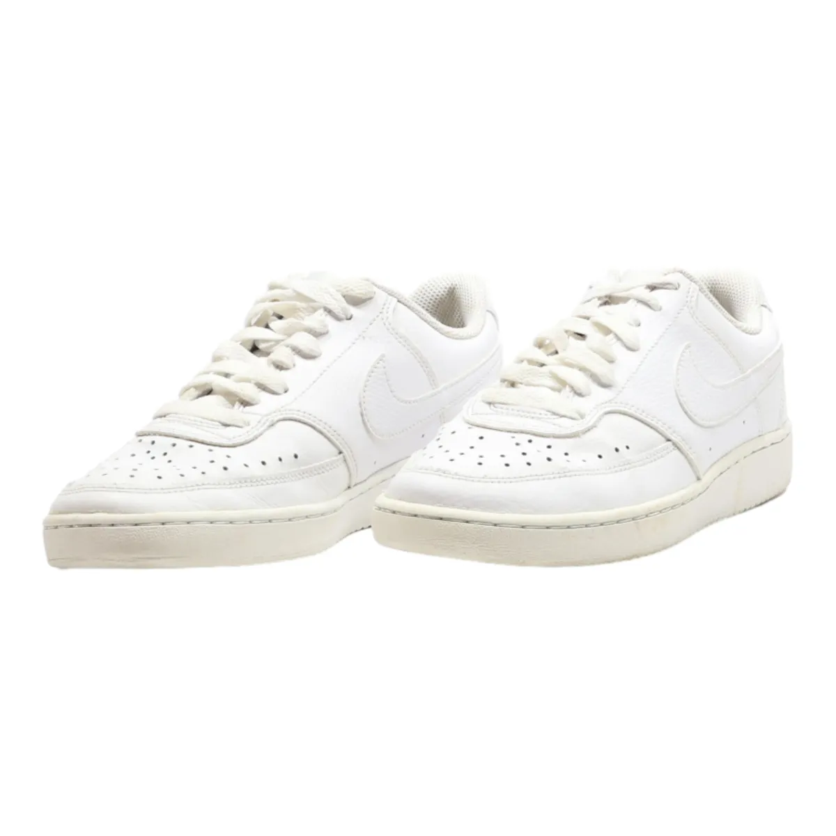 NIKE Court Vision 2019 Sneaker Trainers White Leather Womens UK 5