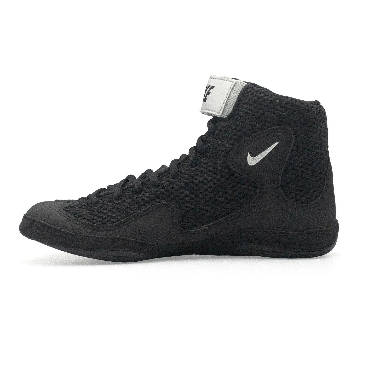 NIKE INFLICT 3 WRESTLING PROFESSIONAL BOXING SHOES BOXING BOOTS US 8.5-10.5 Black Metallic Silver