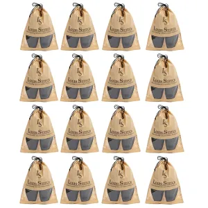 Non Woven Shoe Bag Pack Of  16 Beige See-Thru