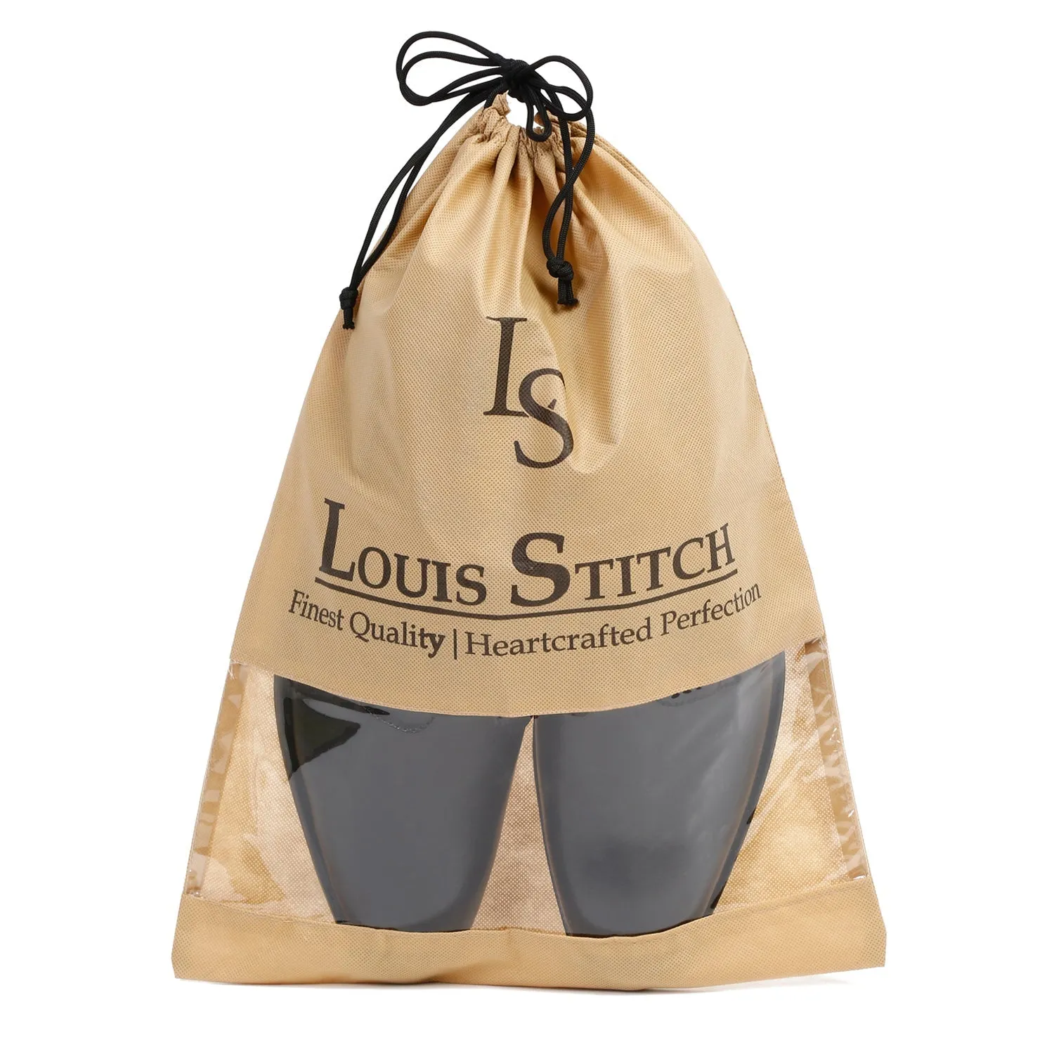 Non Woven Shoe Bag Pack Of  16 Beige See-Thru