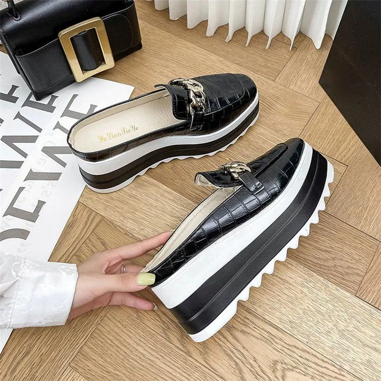 OCW Women Flip Flops Comfortable Platform Casual Round Toe Loafers
