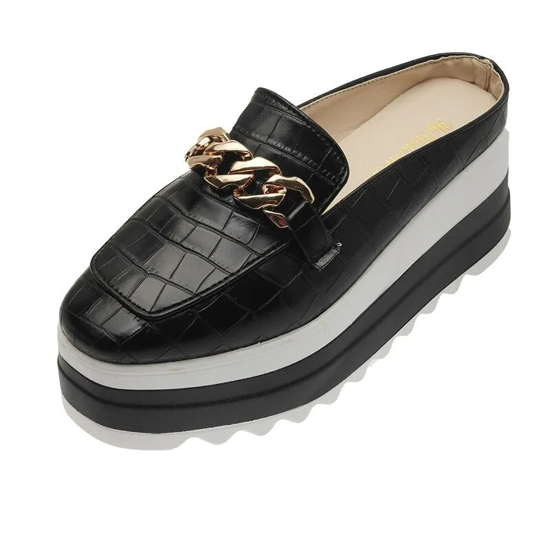 OCW Women Flip Flops Comfortable Platform Casual Round Toe Loafers
