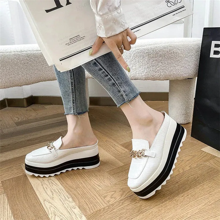OCW Women Flip Flops Comfortable Platform Casual Round Toe Loafers