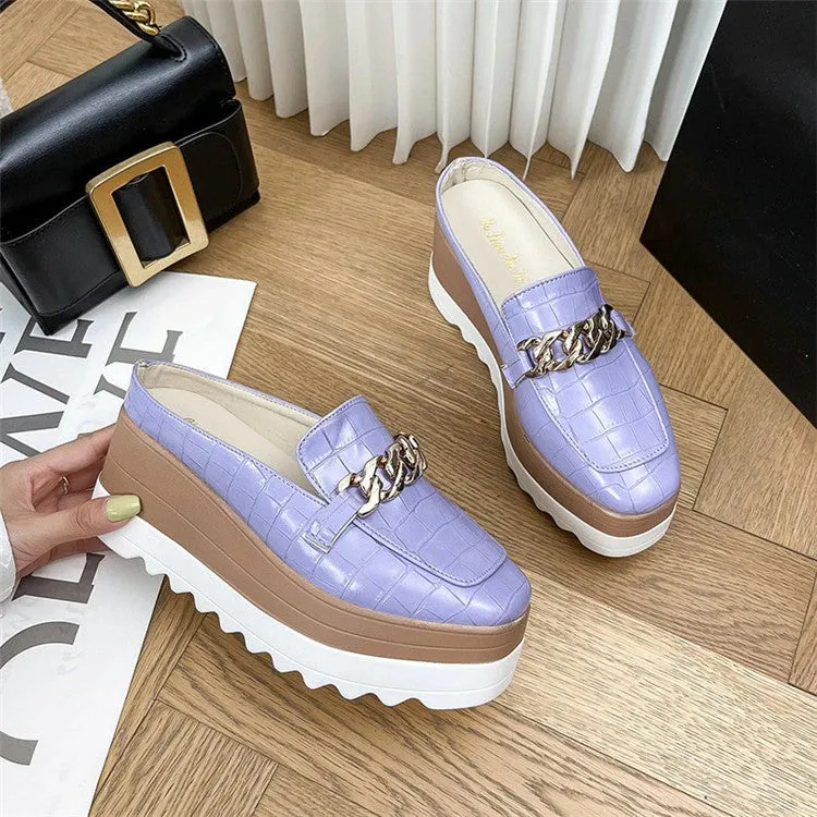 OCW Women Flip Flops Comfortable Platform Casual Round Toe Loafers