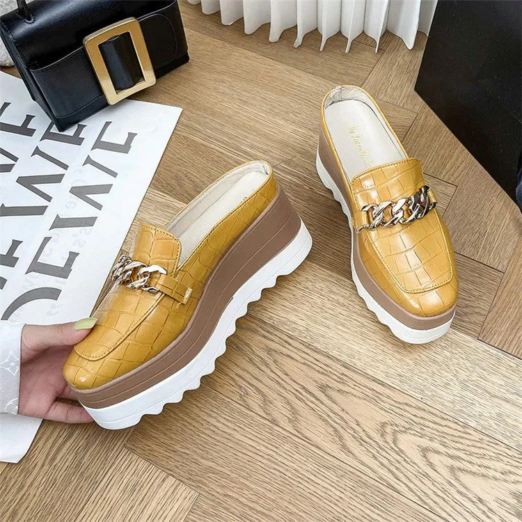 OCW Women Flip Flops Comfortable Platform Casual Round Toe Loafers