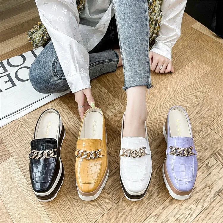 OCW Women Flip Flops Comfortable Platform Casual Round Toe Loafers
