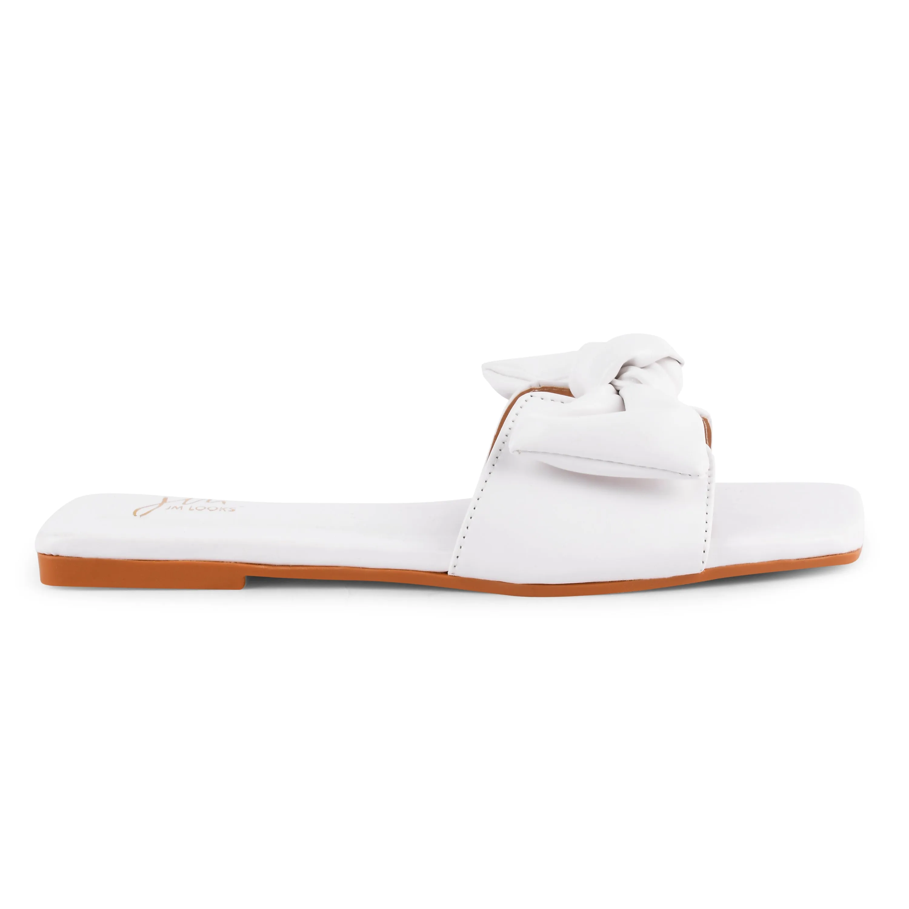 Open Toe Flats With Bows