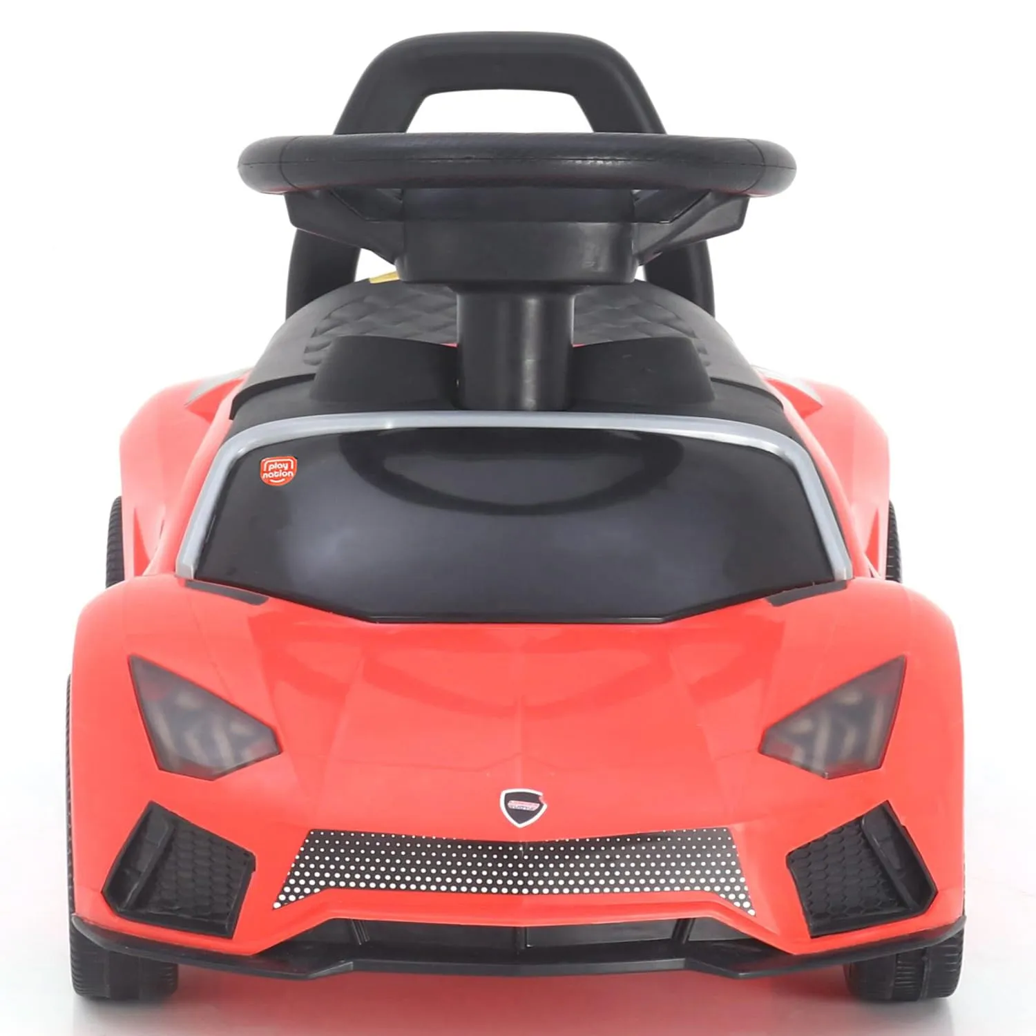 Play Nation Kid Car Shape Manual Push Ride On With Storage|Red