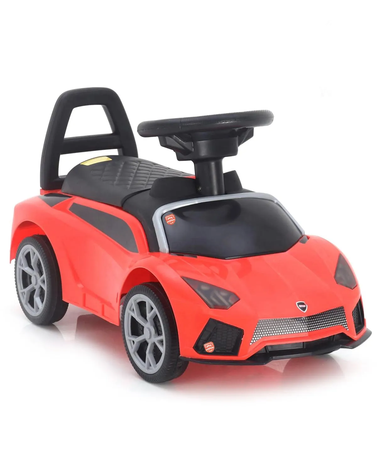 Play Nation Kid Car Shape Manual Push Ride On With Storage|Red