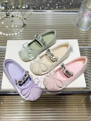Princess Mary Jane Bow Crystals Soft Sole by Liv and Mia