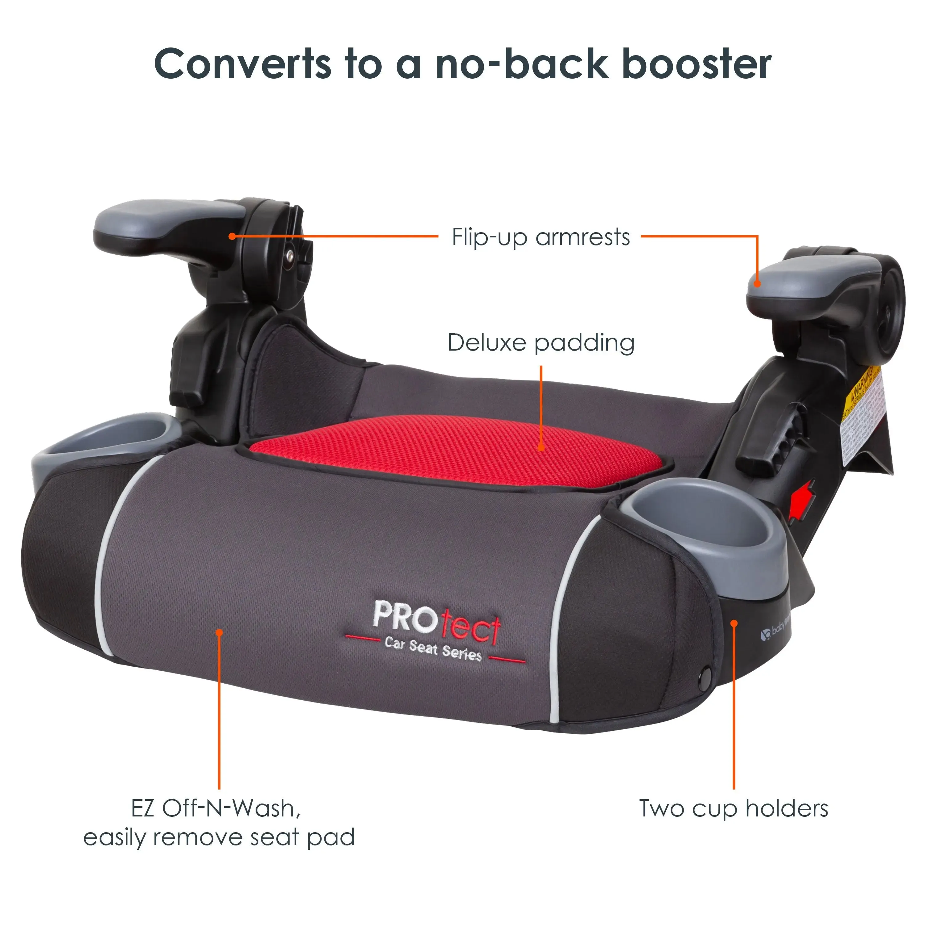 PROtect 2-in-1 Folding Booster Car Seat - Mars Red (Walmart Exclusive)