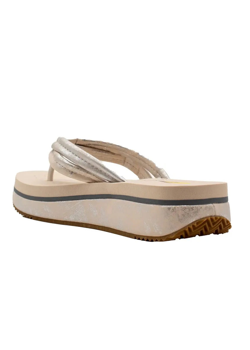 PV Footwear Stargazer Metallic Padded Sandal - Silver