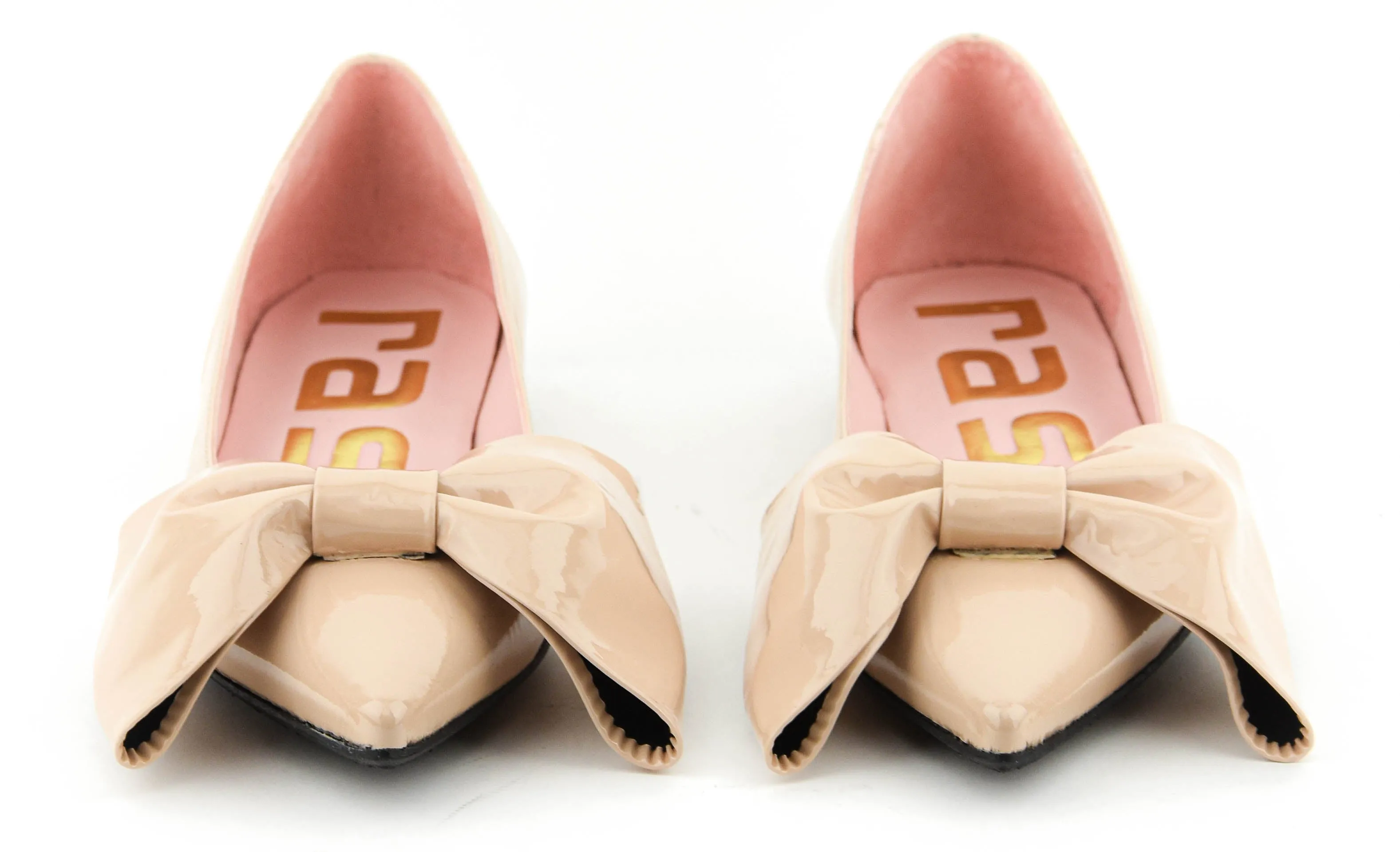 RAS METALLIC BOW FLATS BEIGE