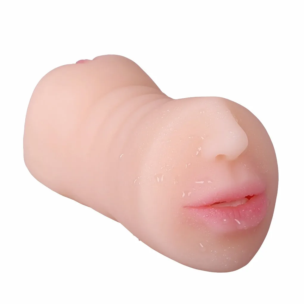 Realistic Mounth Pocket Pussy Oral Sex Male Masturbator - Fantasy Dual End Penis Massager