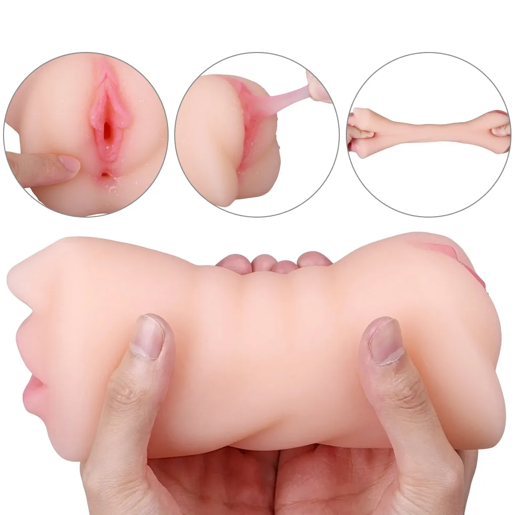 Realistic Mounth Pocket Pussy Oral Sex Male Masturbator - Fantasy Dual End Penis Massager