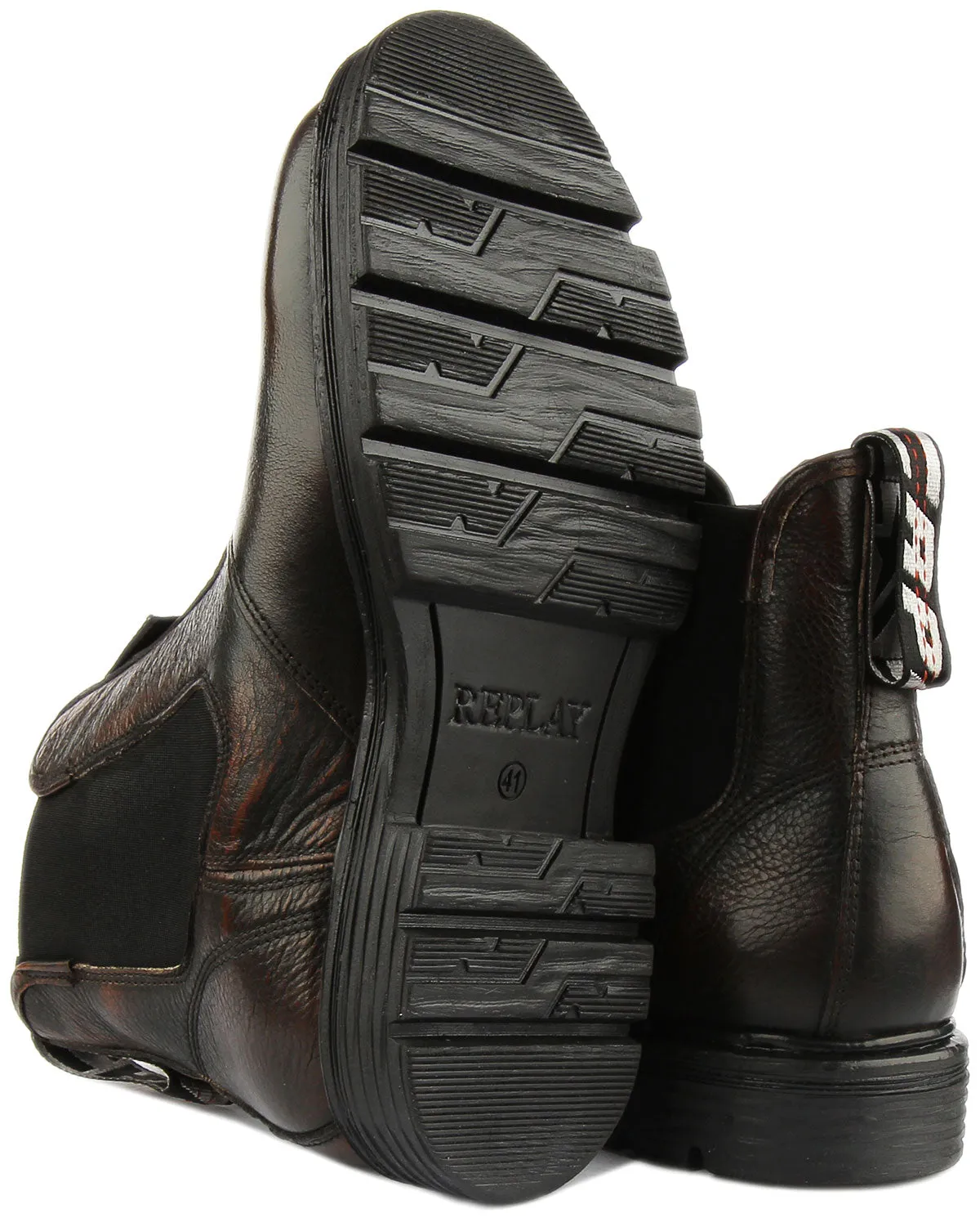 Replay Embry Chelsea Boots In Dark Brown For Men
