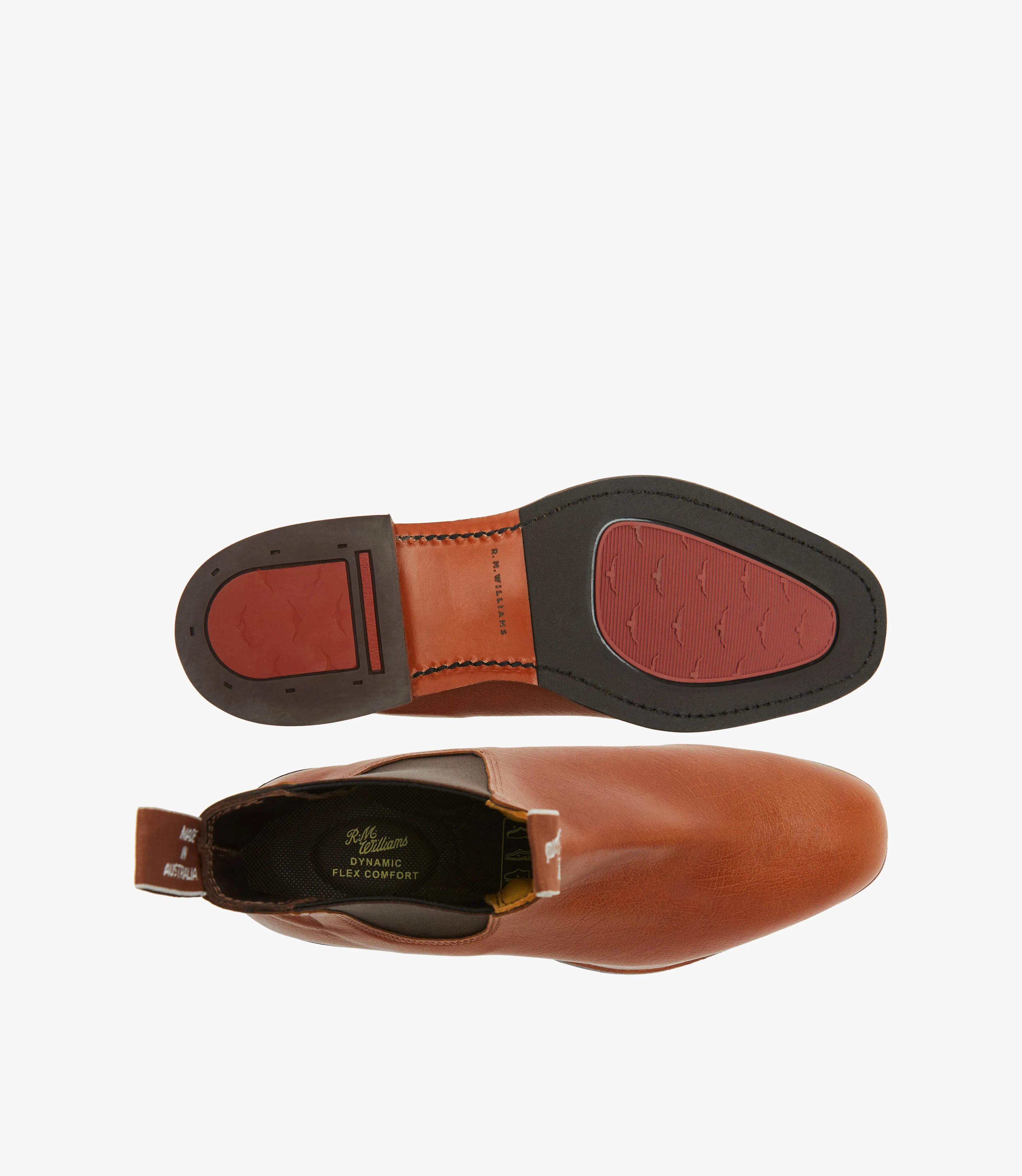 R.M.Williams - Dynamic Flex Craftsman - Raw Edge - Kangaroo Leather - Tanbark - G Fit