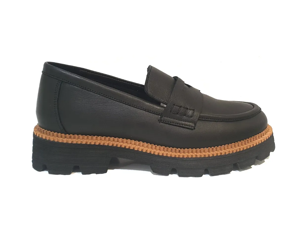 Sala Europe Loaf Black Slip On Shoe Made In Turkey